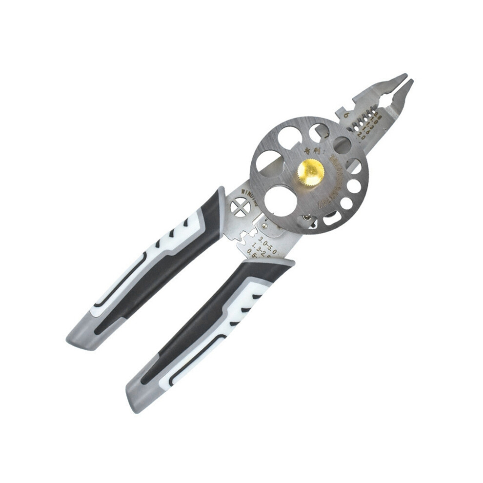 Electrician Wire Stripping Pliers Multifunctional Electricians Maintenance Anti-Slip Stripper Cable Crimper Tool 4851161981662