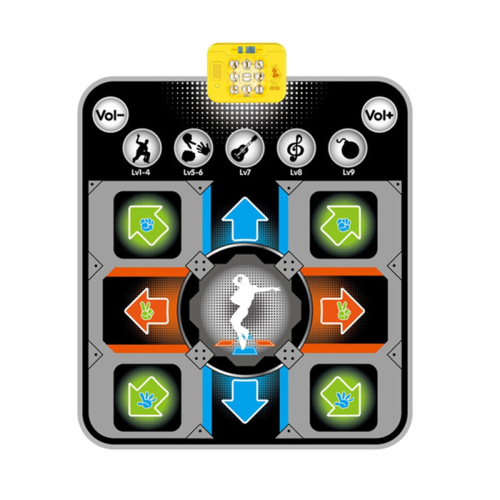Electronic Dance Pad Multi-Function Game Outdoor Music Stepping Mat Anti-Slip 5 Modes 9 Difficulty Levels 1