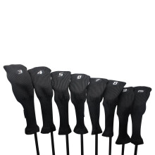 Majek All Hybrid Head Cover Golf Club Musta Tyyliks Tight Fit Pnsuojussarja 3 PW Akryylipnsuojukset 3 4 5 6 7 8 9 PW Helposti nkyvt suuret val