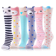 ANTSANG Calzini lunghi fino al ginocchio per bambini, con stivale lungo, divertenti e carini, a forma di animale, 6 paia, idee regalo per bambine