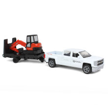 Nové Ray 10" NEWRAY KUBOTA Kolekce - Kubota KX040 Rypadlo s Ford F-250 Pickup a Přívěsem