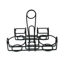 F?. 4-93736 Black 9 Wire Caddy til Round Table Pizza 6"""" Tall Metal Special Servingware Collection