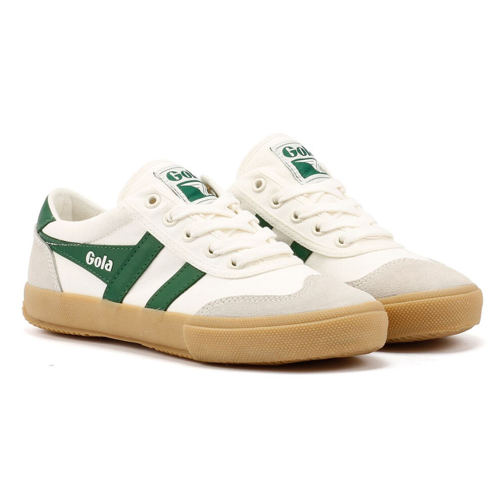 (White, 3 (Adults')) Gola Badminton Women's White/Green Trainers
