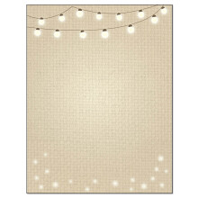 Stonehouse Collectie | Rustiek briefpapier | Rustiek briefpapier | 8,5 x 11 | Gemaakt in de VS | 60 vellen | Briefpapier lichtslinger