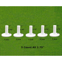 FINGER TEN Golf Gummi Tees Driving Range V?rdi 5-pak blandet st?rrelse eller 5 samme st?rrelse til tr?ningsm?tte (hvid 5-pak alle 2,75'')