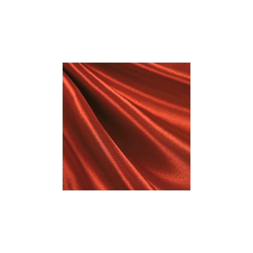 Ak Trading Co. 60 Inch Breed Per Meter - Charmeuse Bruidssatijnen Stof Voor Bruiloftskleding, Handwerk, Decoratie, Kostuums, Roest, 5 Meter-image