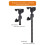 Adjustable Instrument Stand with Rackmount Bracket Clip Microphone Soft Rubber Shock-Absorbing Structure for Cello 5