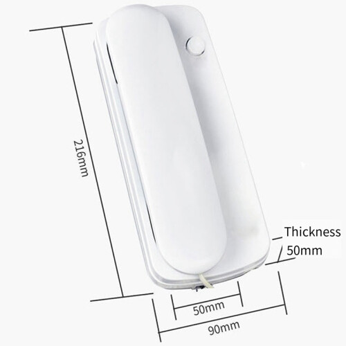 2-Piece Wired Intercom Doorphone for Home/Office - 200m Range, 2-Way Audio, DIY Install, White 2