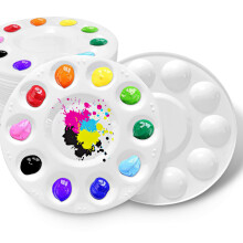Hulameda 28 pcs Paint Tray Palettes Plastik til b?rn til at placere cupcake og kunstmaleri