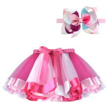 BGFKS LayeredTulle Regenbogen-Tutu-Rock fr Neugeborene, Mdchen, Fotografie-Outfit-Sets zum 1. Geburtstag.