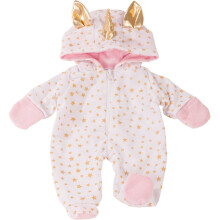 Costume Pigiama Unicorno Gotz per Bambole da 12-13" con Piedi Imbottiti e Cappuccio