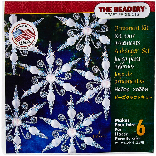 Beadery Holiday Beaded Ornament Kit Light Sapphire Snowflake G?r 6 Multi Multi