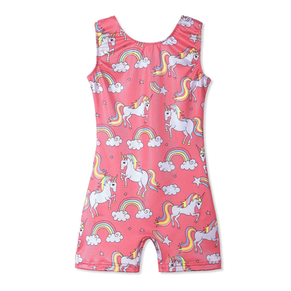 Justaucorps HOZIY avec short pour filles, rose, 7-8 ans, combinaisons 7/8