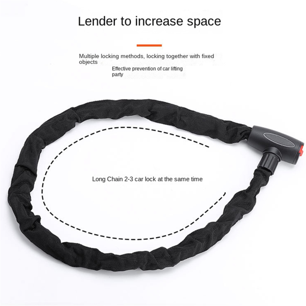 60cm Mountain Bike Bicycle Lock Anti-Theft Key Electric Chain-image-OPC-PGDS9CV-NEW