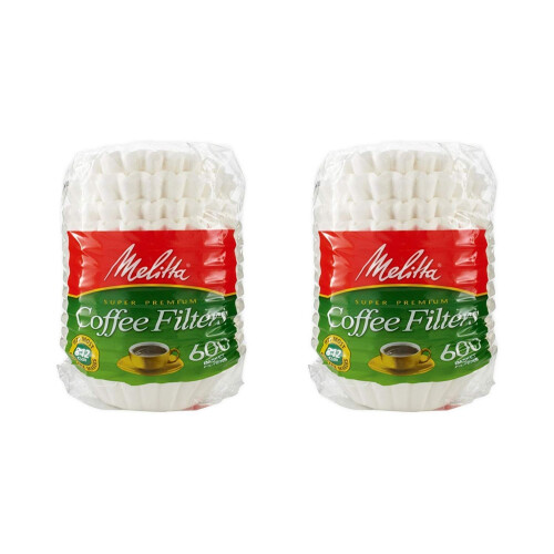 Melitta Melitta 600 Καφές, Καλάθι, Συσκευασία 1200, 1200 Φίλτρα, Λευκό