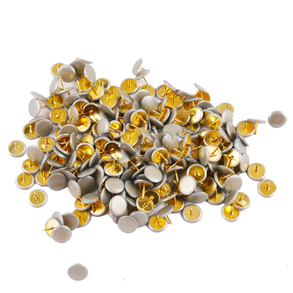 Ornerx Flat Push Pins Decorative Thumbtacks For Cork Grey 200 Count 6018707593644