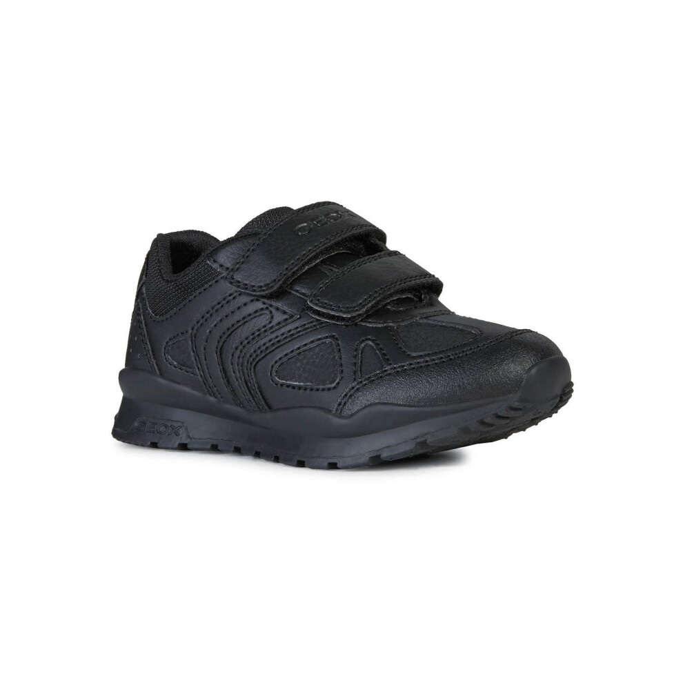 (6 UK, Black) Geox Boys Pavel School Shoes