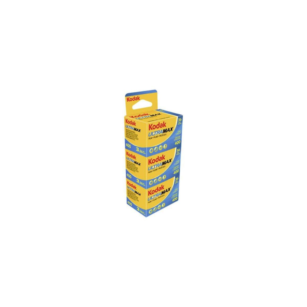 Kodak Kodacolor Ultra Max 400 GC Color Negative Film ISO 400  35mm Size  36 Exposure  3-Pack