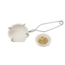 Collezione Rosenthal, crogiolo in ceramica italiana, set di 2 pezzi, fusione oro argento rame con manico a frusta 2A piccolo