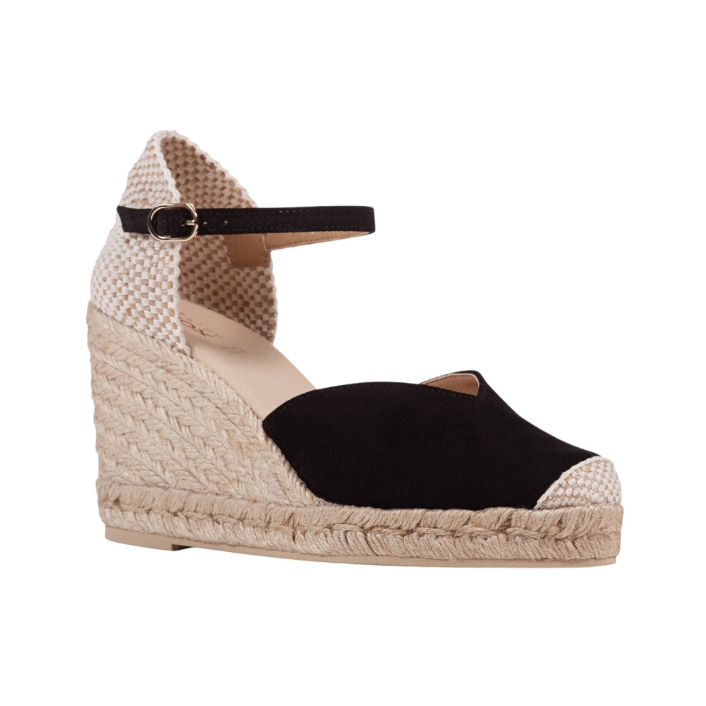 (4 UK, Black) Geox Womens/Ladies D Gelsa A Leather Sandals