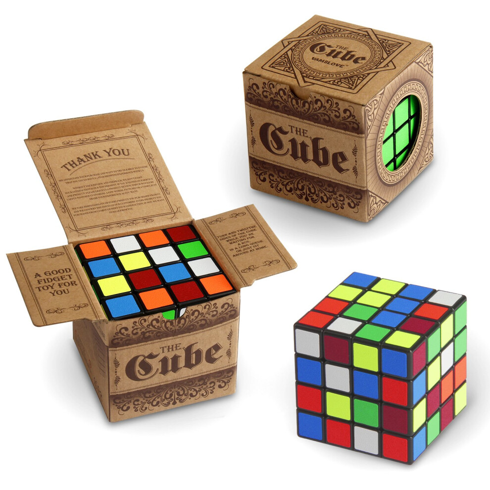 Speed Cube  Vamslove Kids Toys 4x4x4 Smooth Brain Teaser Puzzle Turns Quicker Smart Magic Cube  Toys for Kids Boys Girls Adults-image-OPC-PDPQXSY-NEW
