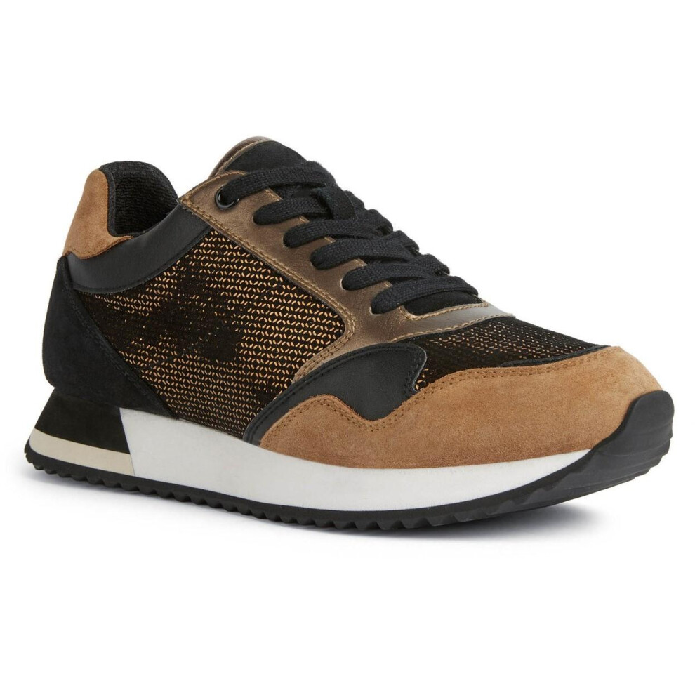 (7 UK, Bronze/Caramel Toffee) Geox Womens/Ladies Doralea Leather Trainers