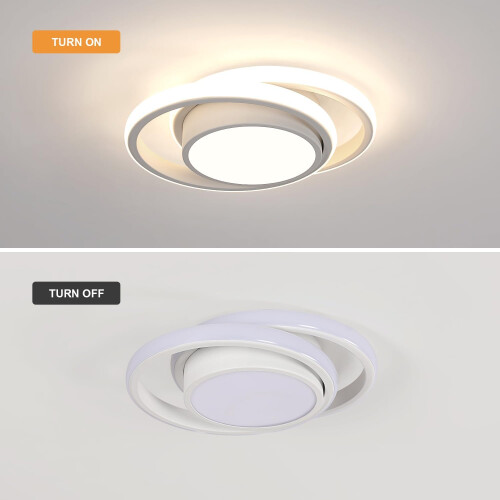 Modern Round LED Ceiling Lights 32W 2350LM, Warm White 3000K 1