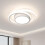 Modern Round LED Ceiling Lights 32W 2350LM, Warm White 3000K 1