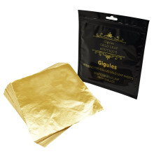 Gigules Gold Leaf Sheets 100 pcs imiteret guldfolieplader til kunstmaling af forgyldning af h?ndv?rksdekoration 5.5 """" X 5.5 """"