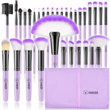 Make up Brushes VANDER Professional 32pcs Makeup Brush Set Makeup Brushes Set Foundation Blending Cosmetic Brush Set Kit Purple