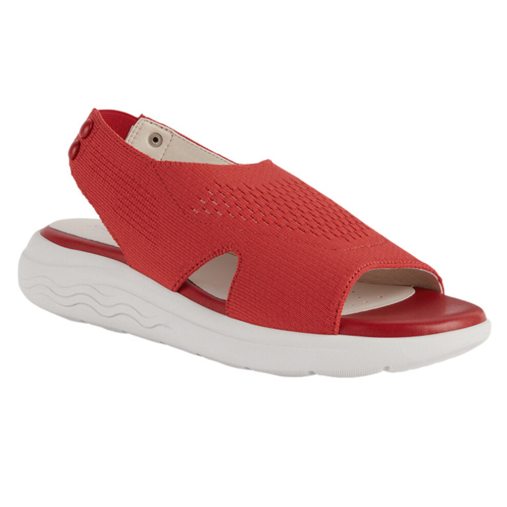 (5 UK, Red) Geox Womens/Ladies Spherica Ec5 Sandals