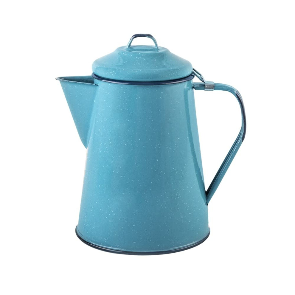 Cafetera Esmaltada Cinsa Color Turquesa - 8 Tazas - Imprescindibles Para Camping - Agua Caliente Para Caf? Y T? - Ligera Y Resistente-image