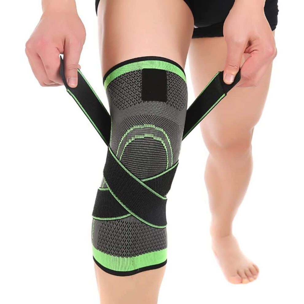 Asoonyum Knee Sleeve Compression Fit Support - For Joint Pain And Arthritis Relief Improved Circulation Compression - Wear Anywhere - Single