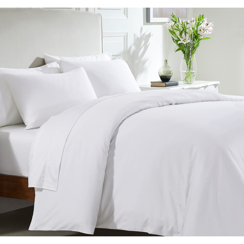 California Design Den Housse de couette Queen Size 400 fils au pouce carr    Satin Parure de lit 3 pi   ces 100 % pur coton Housse de couette Deux ta