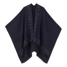 Poncho tipo chal para mujer, tipo ruana, tipo c   rdigan, abierto al frente, para oto   o e invierno (PCP-2)