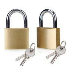 ABRAFOX Cadeado de Latão Sólido com Chave Diferente-(40mm 2pack)