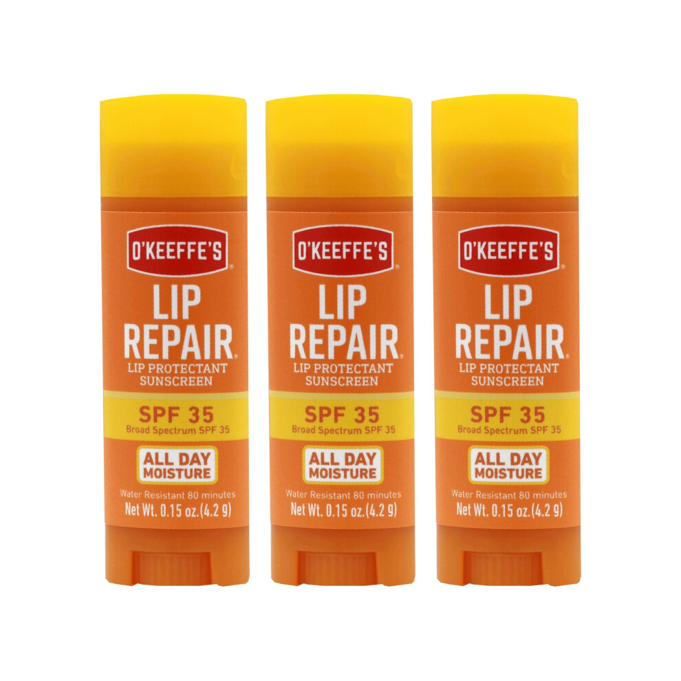 O'keeffe's Lip Repair Spf 35 Lip Balm (Pack Of 3)
