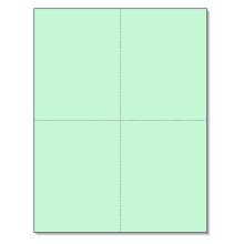 8-1/2 """" x 11 """" Laser/inkjet-postkort 4 pr. Side (4-1/4 """" x 5-1/2 """" Hvert kort | Gr?nne 200 kort)