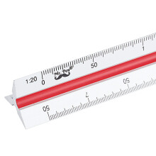 Mr. Pen Mastabslineal fr metrische Ingenieure, 30,5 cm, Mastabslineal aus Aluminium, dreieckiges Mastabslineal fr Blaupausen, dreieckiges Line