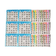 American Games 6-on 10-Up Bingoböcker, 100 böcker, 10-färgblad (1000 blad), Tillverkad i USA