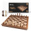 Conjunto de Xadrez em Madeira Chess Armory - Tabuleiro de 17 polegadas para Adultos e Crianças com Peças Extra de Rainha 1