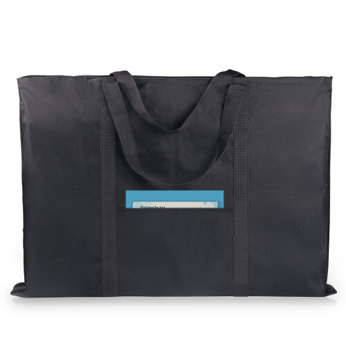 Jjring Dacron Light Woight Art Portfolio Bolsa 23 polegadas por 31 polegadas Black transportando estojo de armazenamento para desenho e desenho d