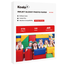 Koala Heavyweight Fotopapier Hoogglans 4x6 Inch voor Inkjetprinten 100 Vellen 61LB