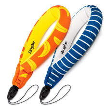 Ringke vandt?t floatrem (2 pakke) Undervands flydende rem armb?nd h?ndgreb lanyard kompatibel med kameratelefonn?gle og solbriller (banan & marin