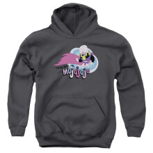 Trevco Sportswear CN703-YFTH-4 Powerpuff Girls I Am Bad I Am Evil Youth Hooded Sweatshirt, Charcoal - Extra Large