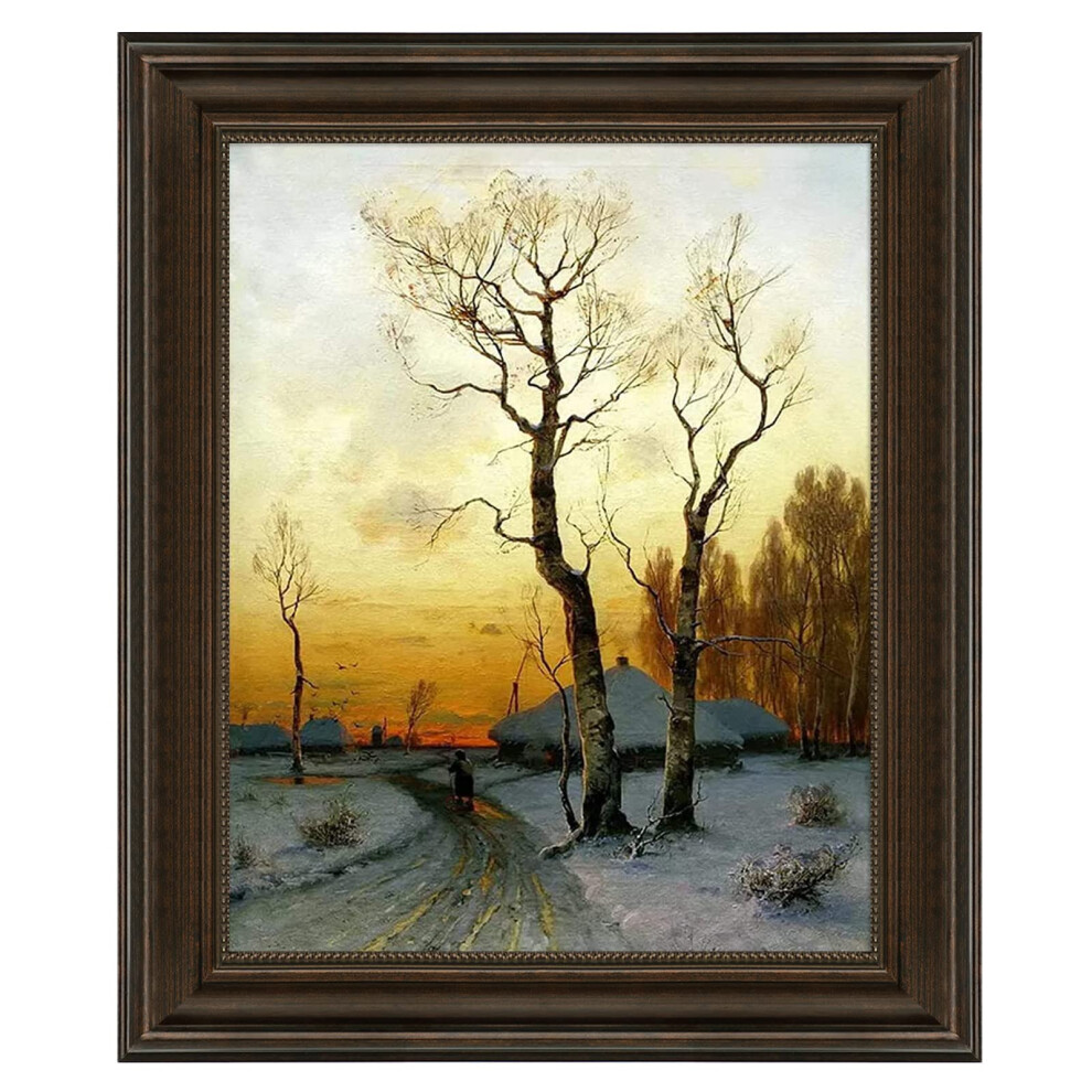 Cadre photo Art d  co 11x14 sans passe-partout, verre incassable, crochets en dents de scie, fixation murale (noir/or classique)