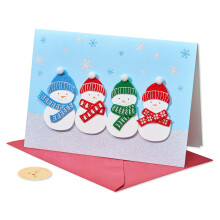 Papyrus julkort frpackade med kuvert Varmaste nskningar Snowmen (8-Count)