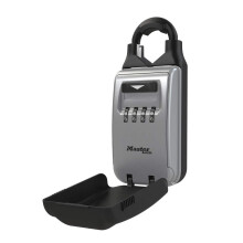 Master Lock Zwarte draagbare sleutelslotkast met verstelbare beugel, set-/resetcombinatie voor huurders, gasten, klanten. Ideaal voor makelaars, verhu