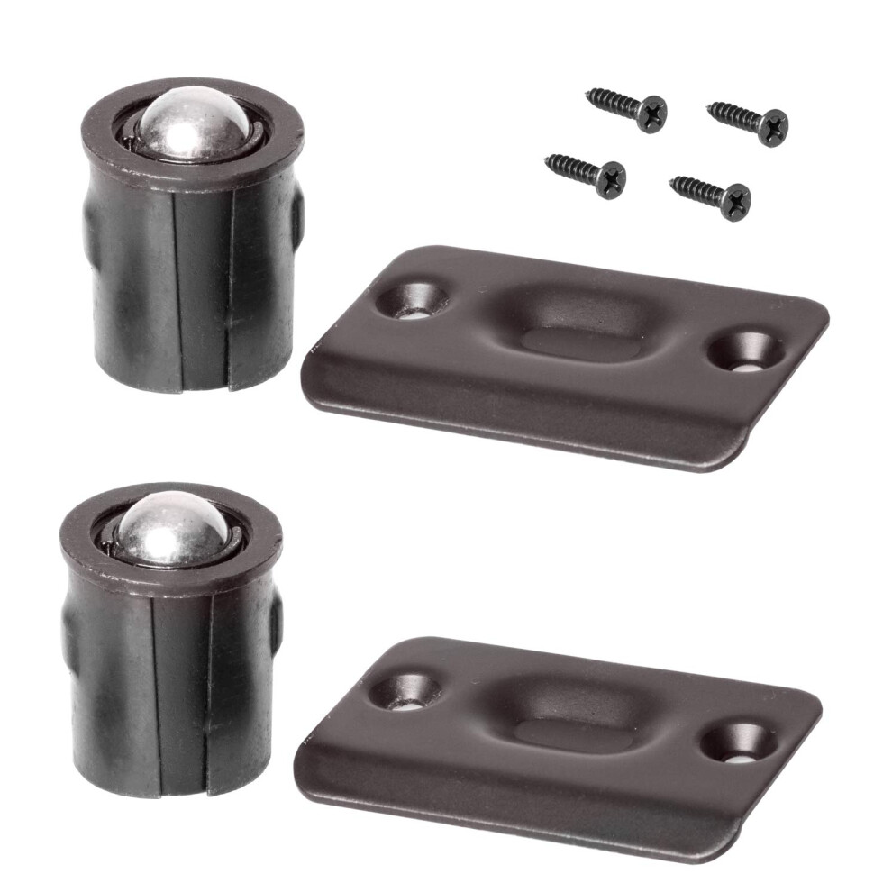 Ilyapa Door Set Of 2 Ball Catch Door Hardware For Closet Oil Rubbed Bronze Ball Catches For Interior Doors Ball Catch Door Hardware For Closet Or Ca 688941051161