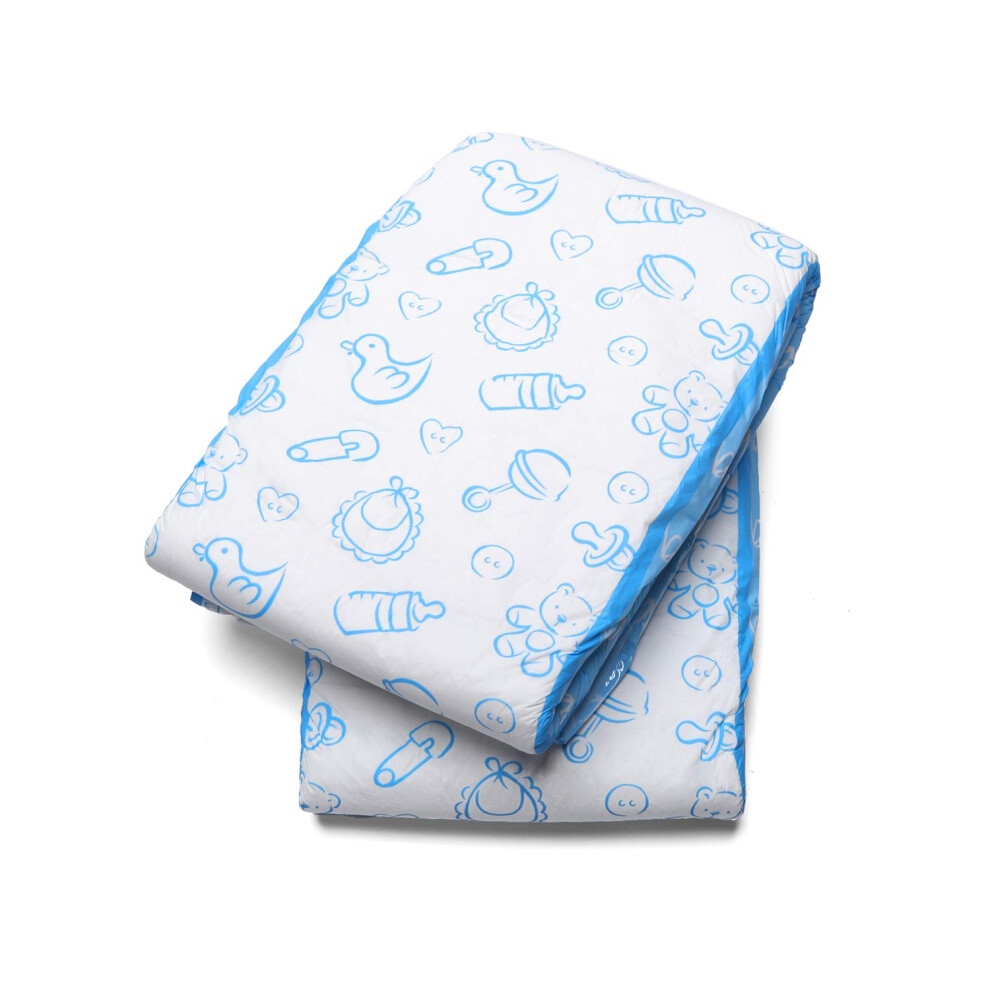 Littleforbig Adult Printed Diaper 2 Pieces - Nursery Blue (Large 36""""-46"""")-image-OPC-PFKMXW5-NEW